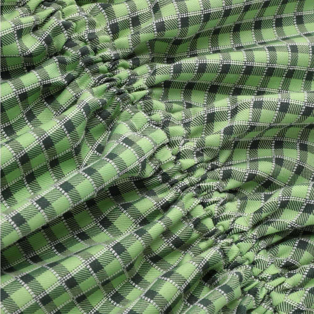 NWOT Plaid Ruffle Midi Dress - Picture 2 of 4